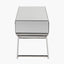 Rocco Silver Mirrored Glass and Metal Coffee Table