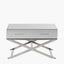 Rocco Silver Mirrored Glass and Metal Coffee Table
