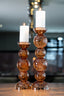 Candle holder Jolita brown small