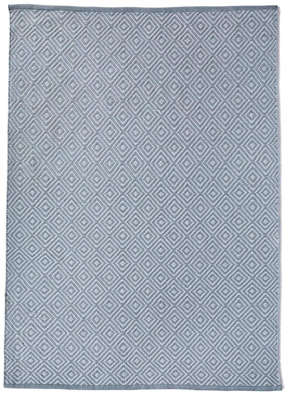 Diamond Denim Blue Hand-woven Rug