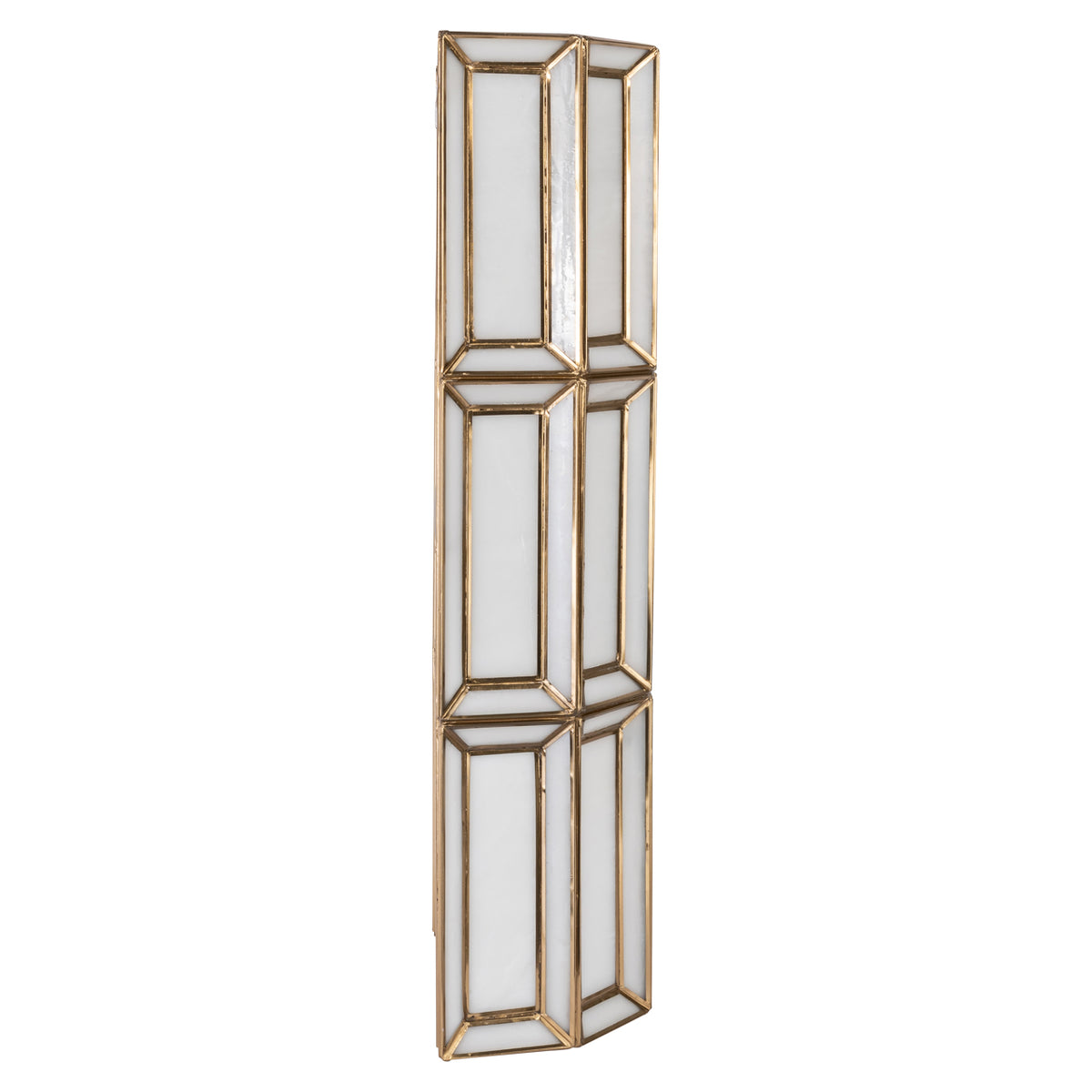 Wall lamp Opal brass antique
