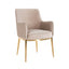 Dining chair Breeze khaki velvet fire retardant (Set of 2)