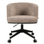Dining chair Rochenne mocca linear swivel on wheels