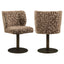 Dining chair Fiona brown labyrinth swivel