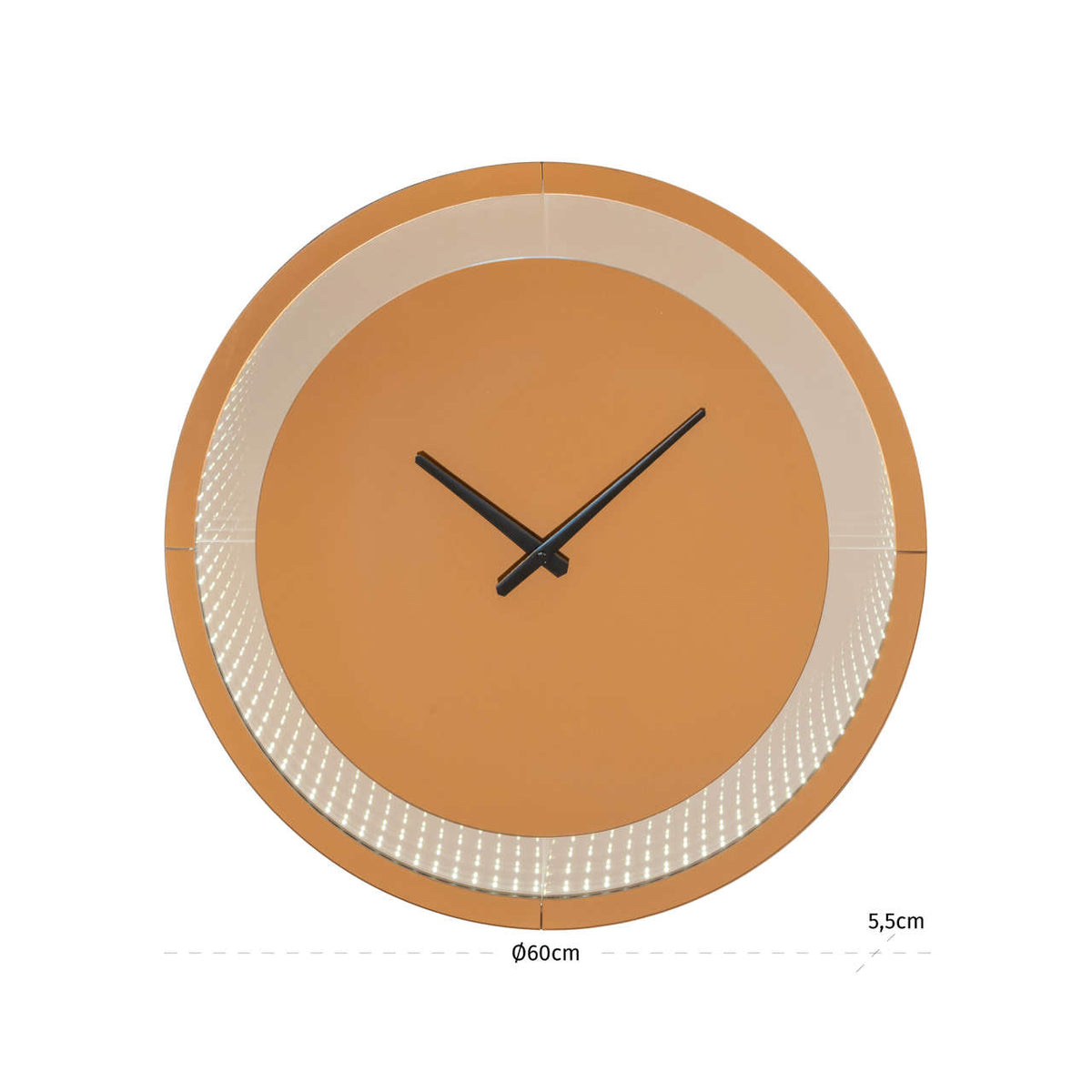 Wall lamp Julia brown - Led Clock