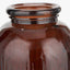 Pecan Brown Recycled Glass Ribbed Vase Tall