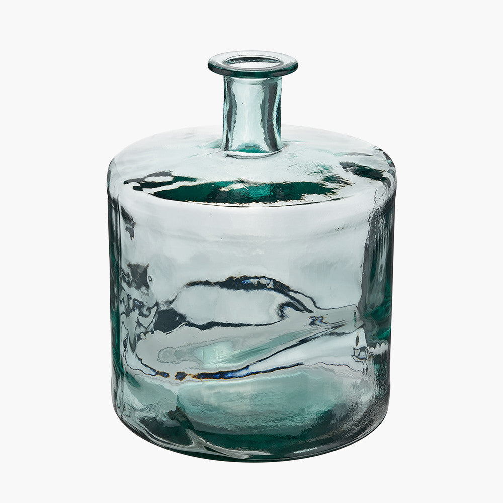 Clear Recycled Glass Bottle Vase