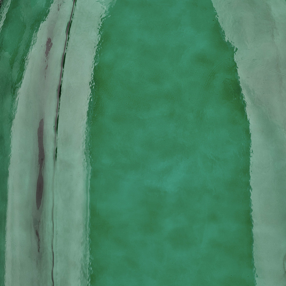 Sea Green Organic Shaped Recycled Glass Tall Vase