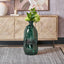 Sea Green Organic Shaped Recycled Glass Tall Vase