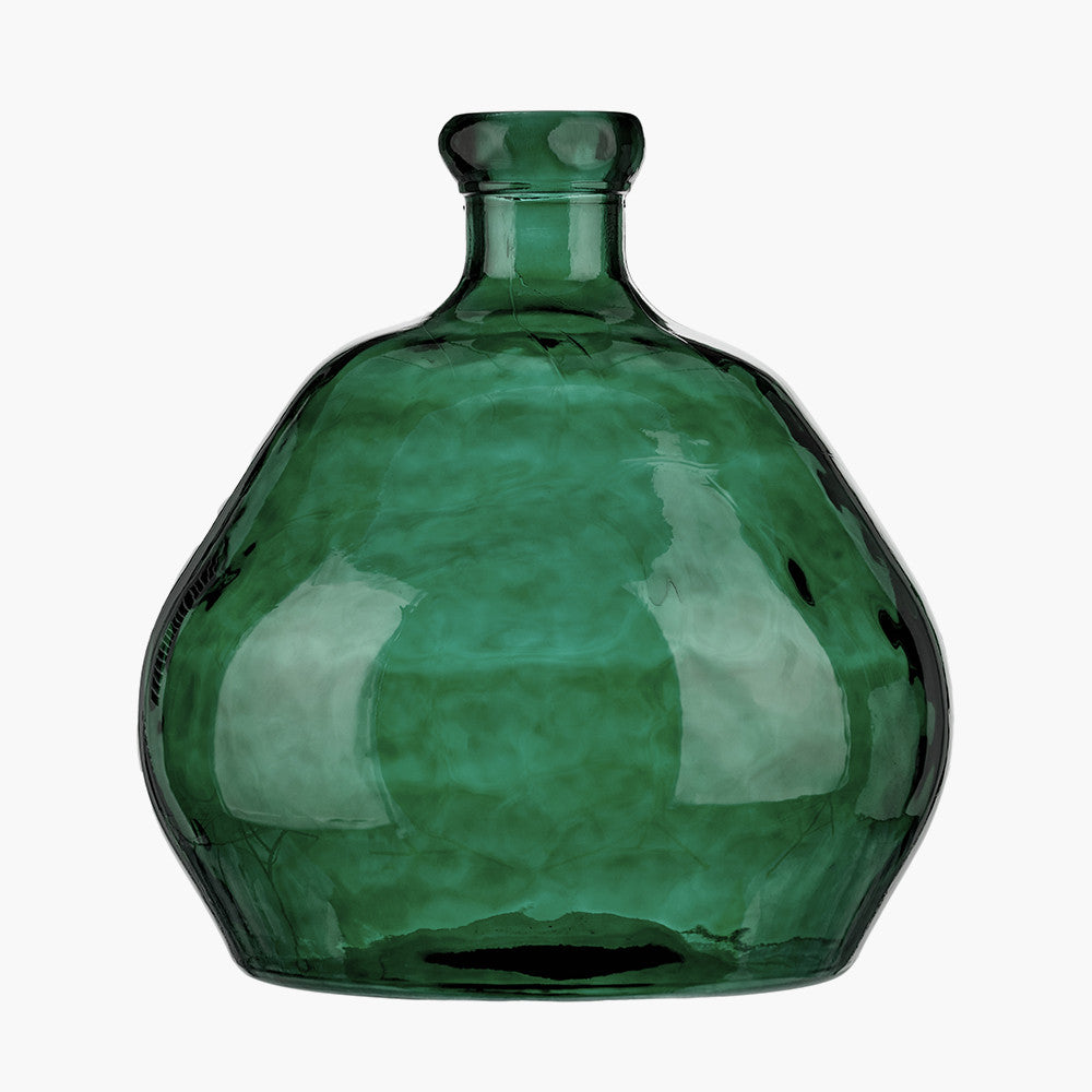 Sea Green Organic Shaped Recycled Glass Vase