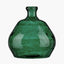 Sea Green Organic Shaped Recycled Glass Vase