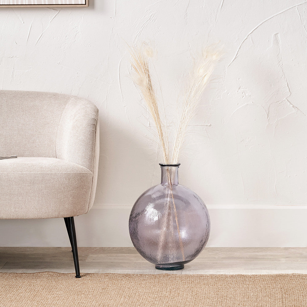 Lilac Round Recycled Glass Vase
