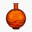 Orange Round Recycled Glass Vase