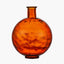 Orange Round Recycled Glass Vase