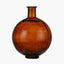 Pecan Brown Round Recycled Glass Vase