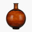 Pecan Brown Round Recycled Glass Vase