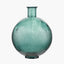 Sea Green Round Recycled Glass Vase