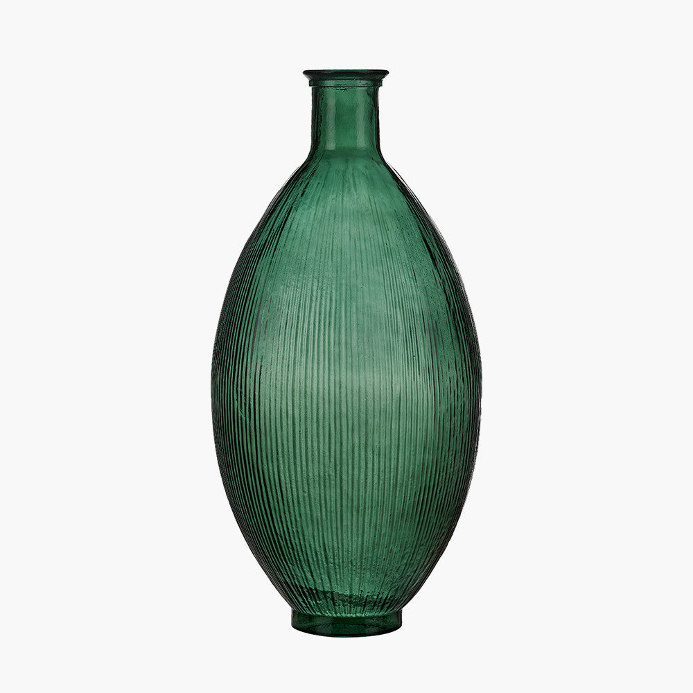 Sea Green Tall Recycled Glass Vase