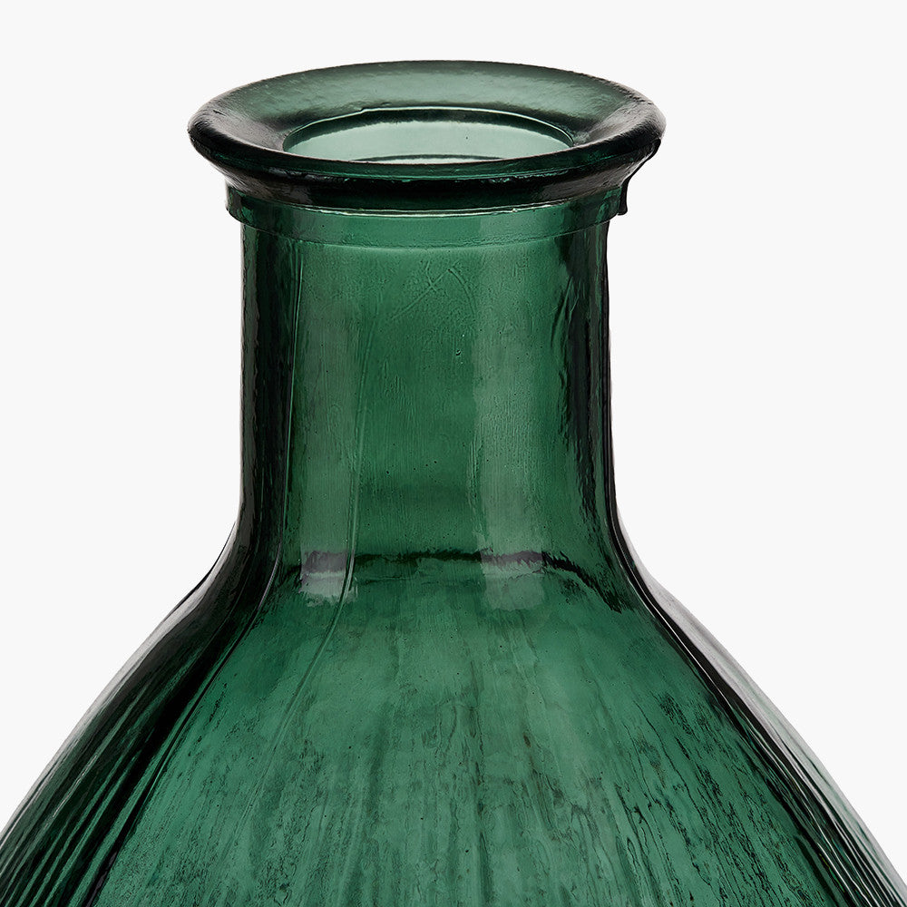 Sea Green Tall Recycled Glass Vase