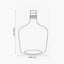 Clear Recycled Medium Bottle Vase With A Raffia Wrapped Neck