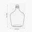 Clear Recycled Small Bottle Vase With A Raffia Wrapped Neck