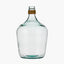 Clear Recycled Small Bottle Vase With A Raffia Wrapped Neck
