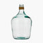 Clear Recycled Small Bottle Vase With A Raffia Wrapped Neck