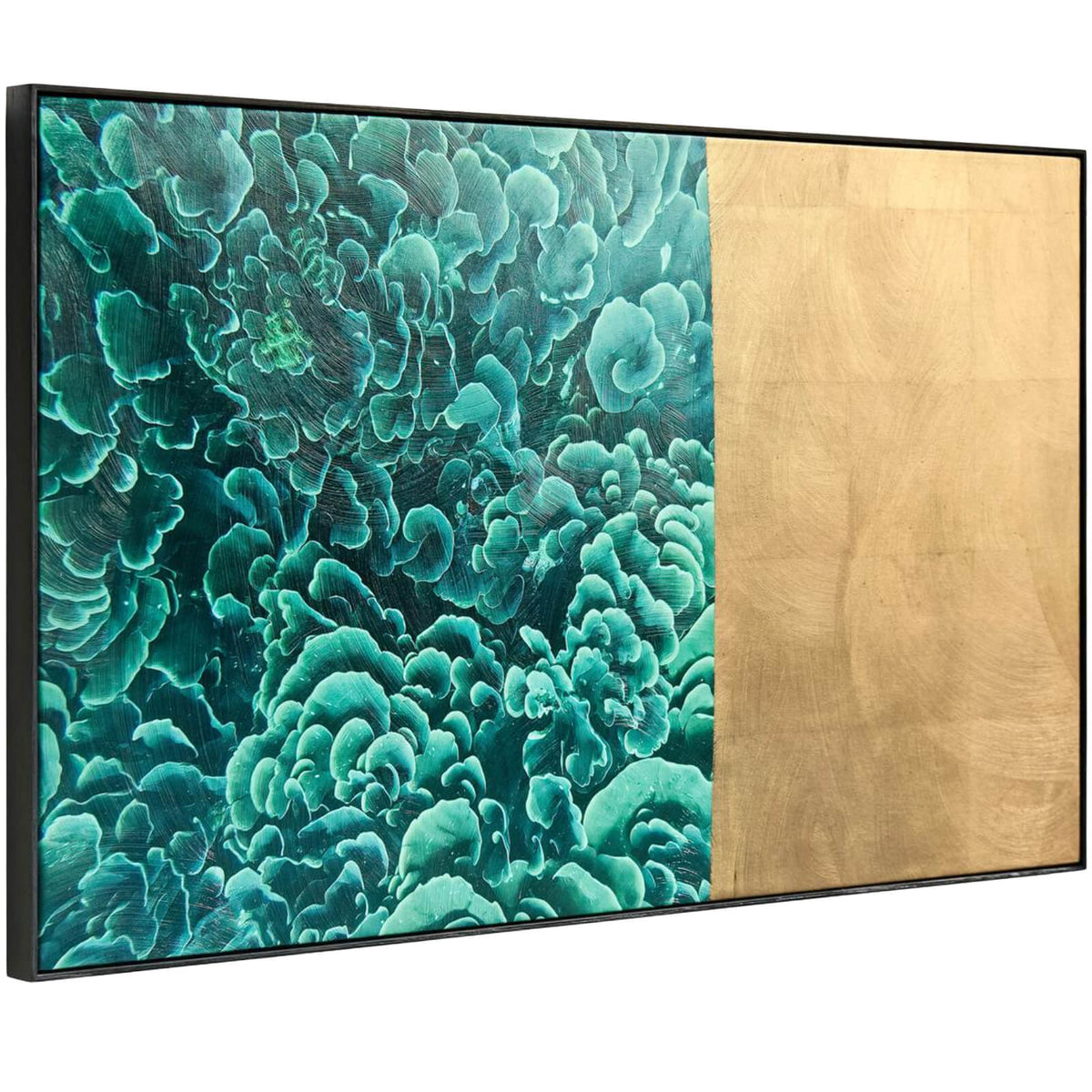 Emerald Coral Framed Canvas