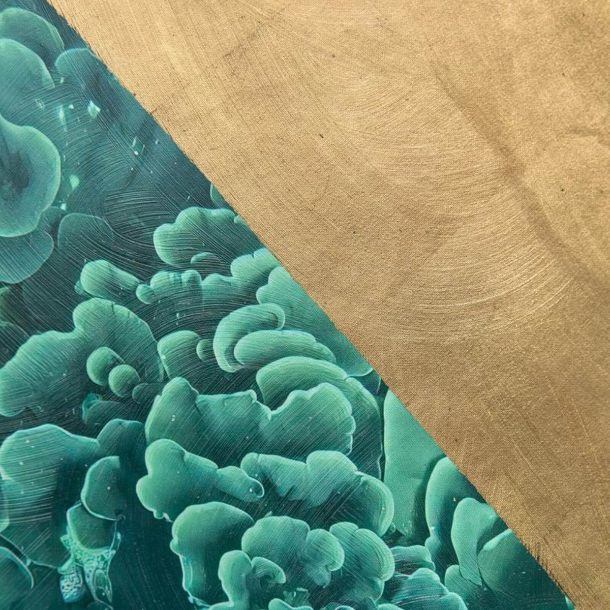 Emerald Coral Framed Canvas
