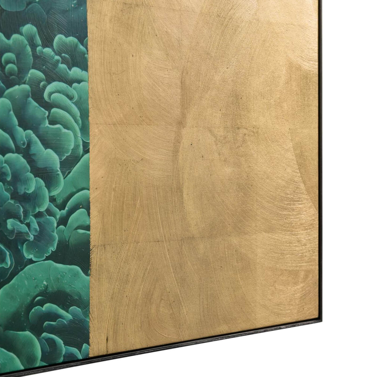 Emerald Coral Framed Canvas