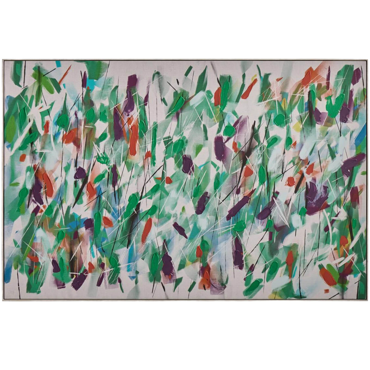 Field of Tulips Framed Canvas