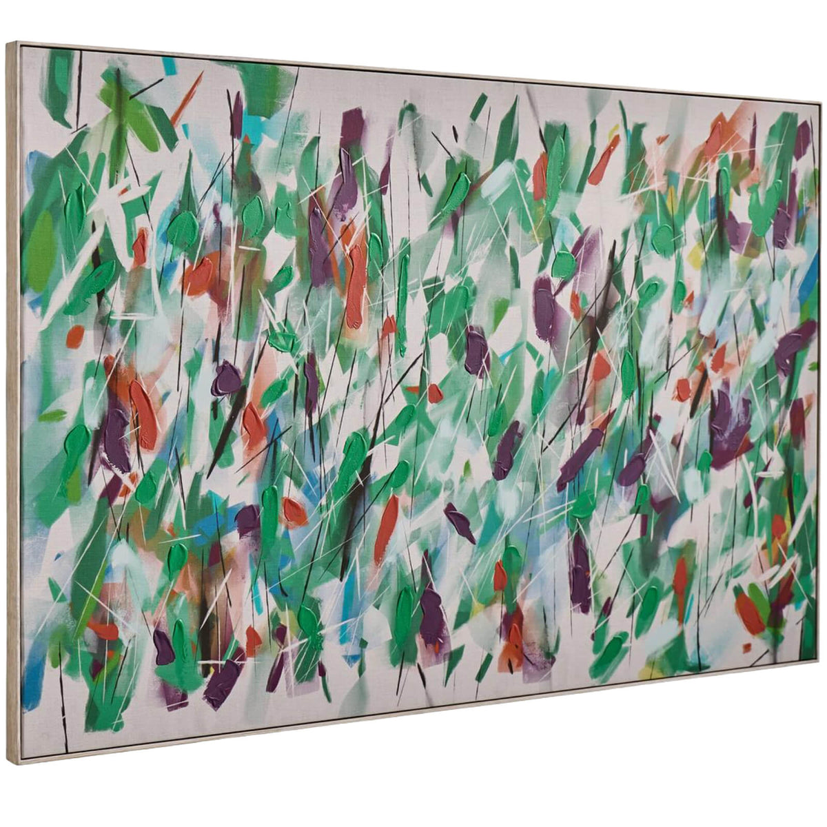 Field of Tulips Framed Canvas