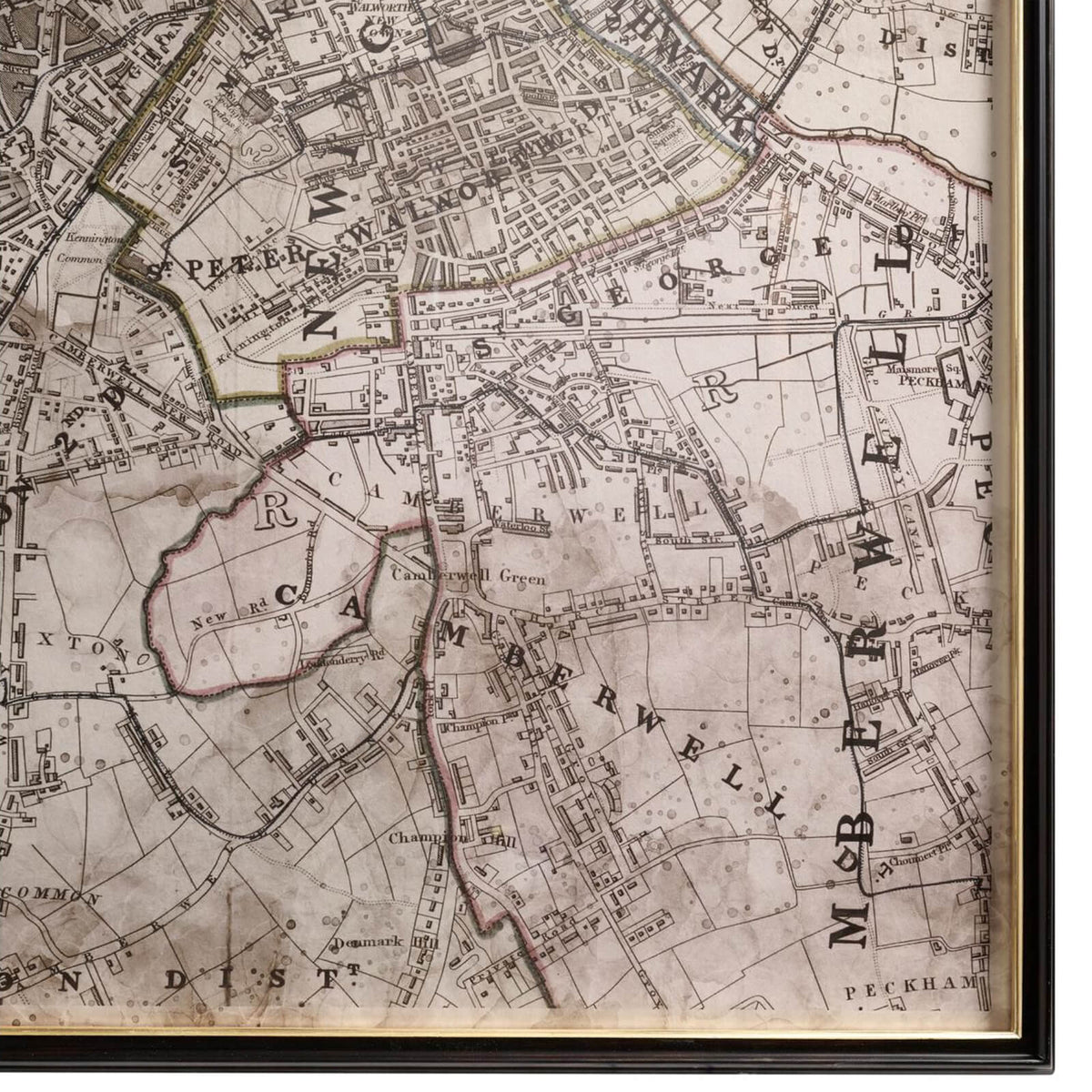 Districts of the Metropolis Framed Prints - Set of 6