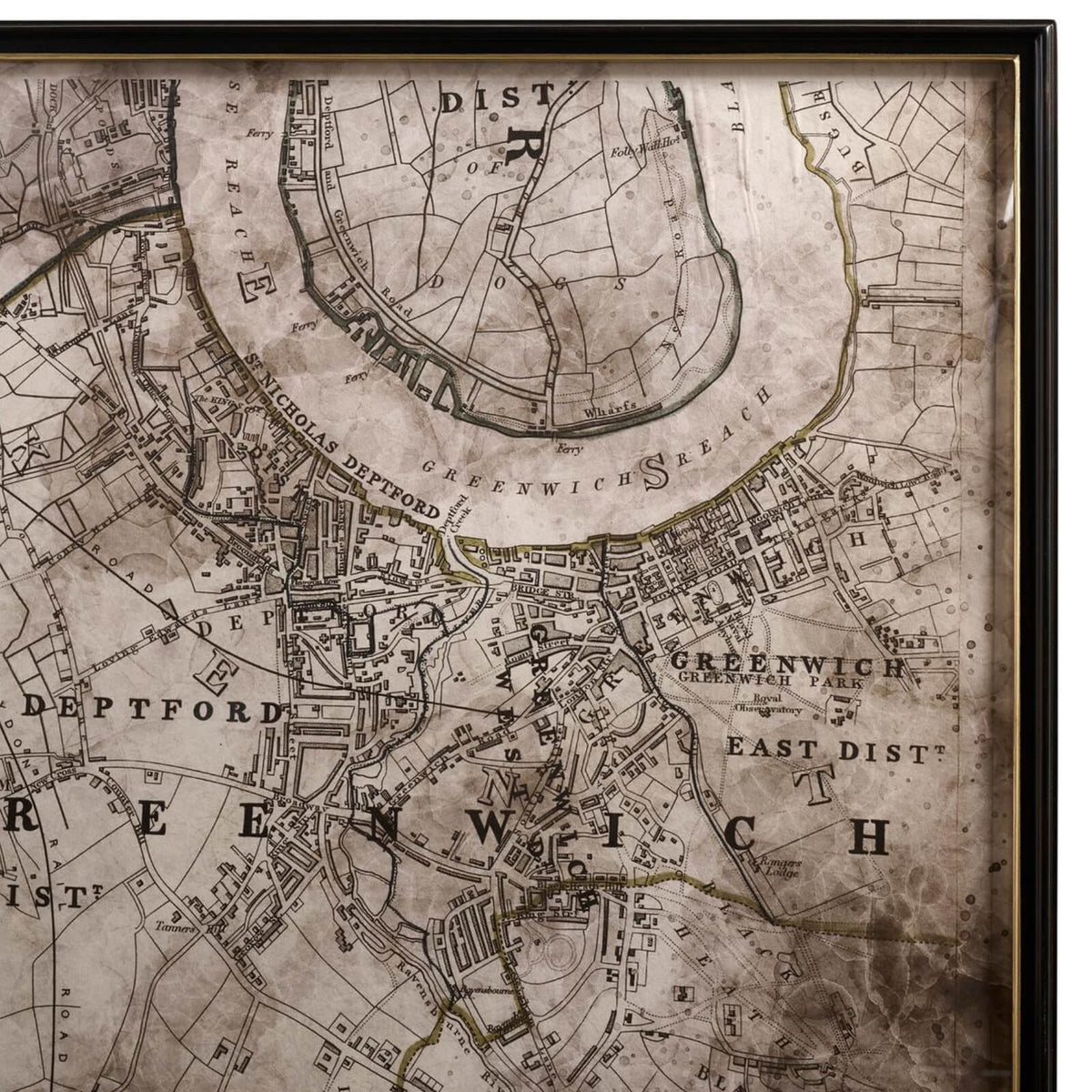 Districts of the Metropolis Framed Prints - Set of 6