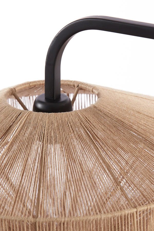 Floor lamp 43x164 cm LYRA natural+matt black