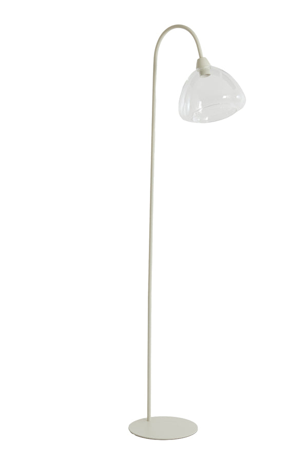 Floor lamp 47x28x160 cm BISHO glass clear+cream