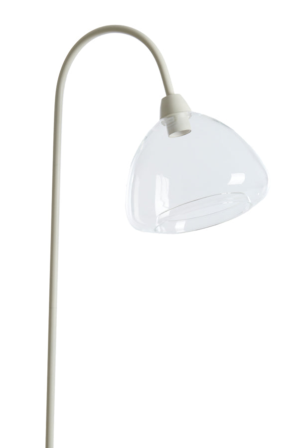 Floor lamp 47x28x160 cm BISHO glass clear+cream