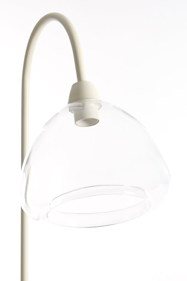 Floor lamp 47x28x160 cm BISHO glass clear+cream
