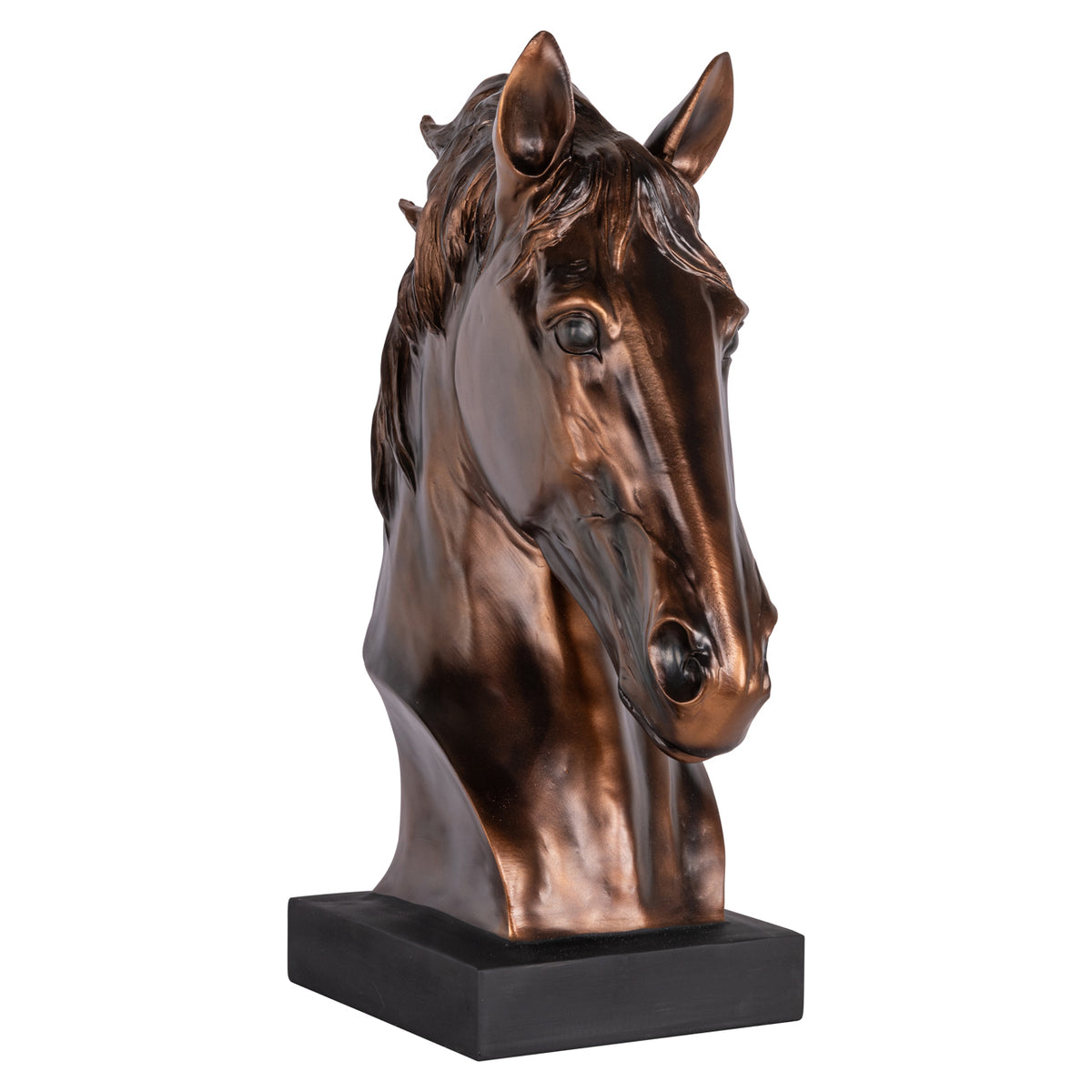 Decorative object Shadow bronze horse head sculpture