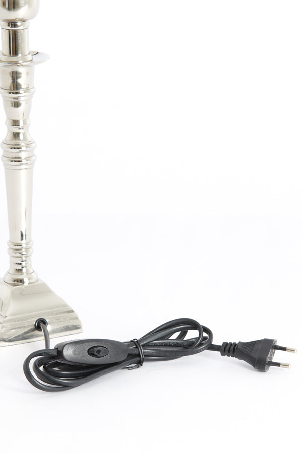 Lamp base 8x8x25 cm DELHI nickel