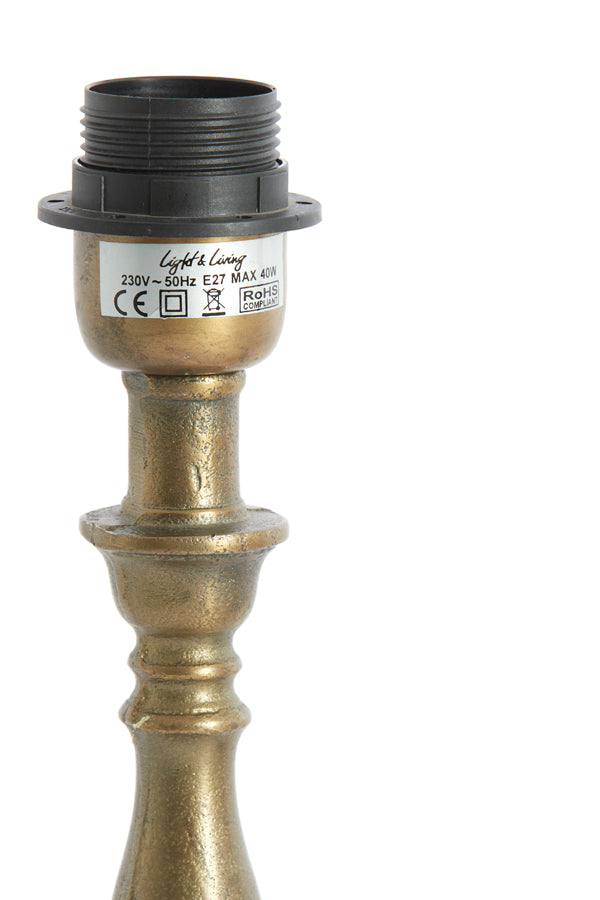 Lamp base 10x29 cm HELGA raw antique bronze