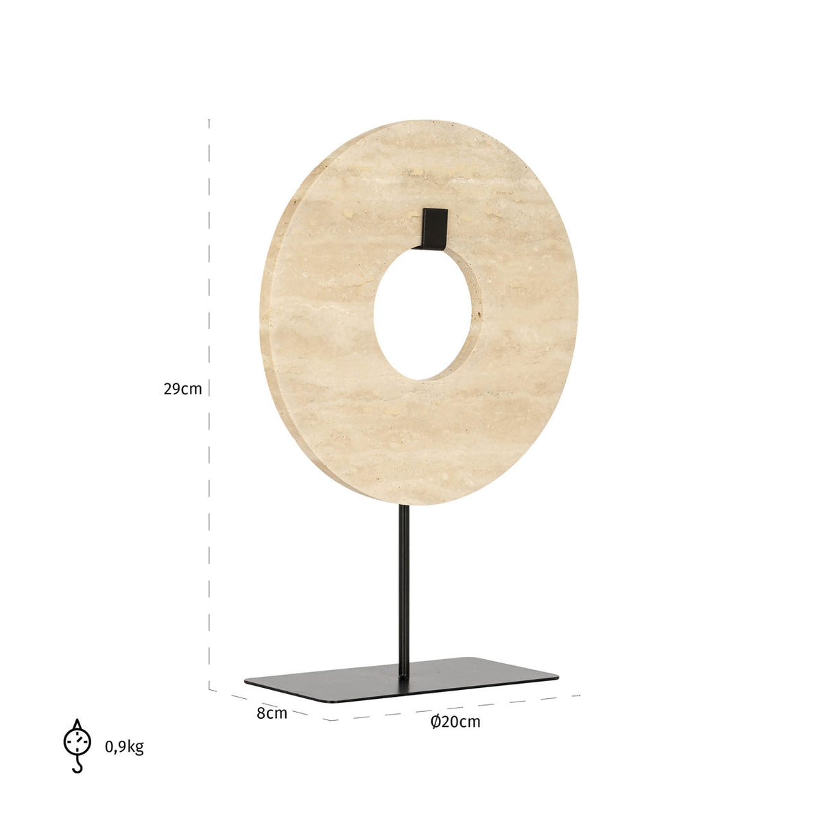 Decorative object Manou beige small