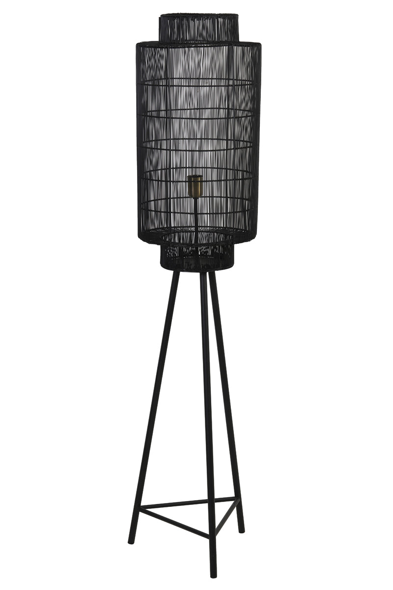 Floor lamp tripod 32x150 cm GRUARO matt black-ant. bronze