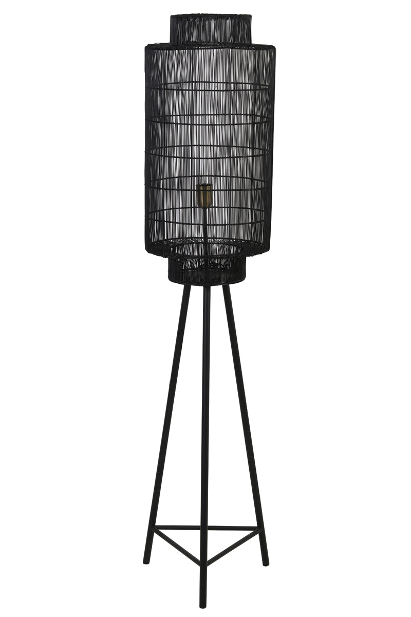 Floor lamp tripod 32x150 cm GRUARO matt black-ant. bronze