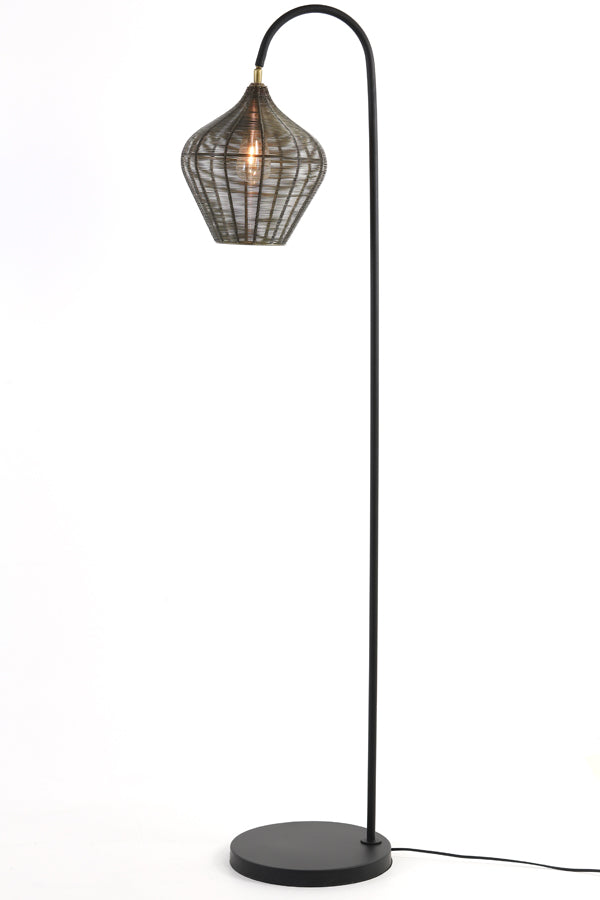 Floor lamp 35x30x160 cm ALVARO antique bronze+matt black
