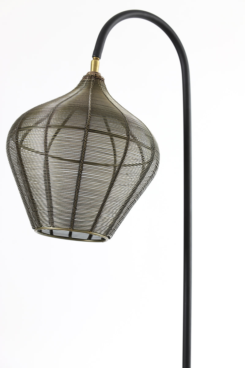 Floor lamp 35x30x160 cm ALVARO antique bronze+matt black