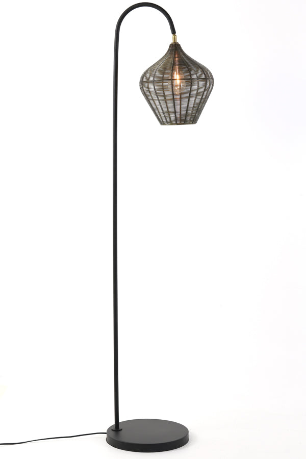 Floor lamp 35x30x160 cm ALVARO antique bronze+matt black