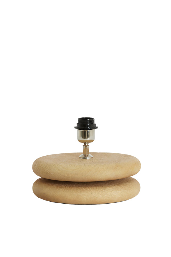 Lamp base 25x9 cm EBOLI wood matt natural