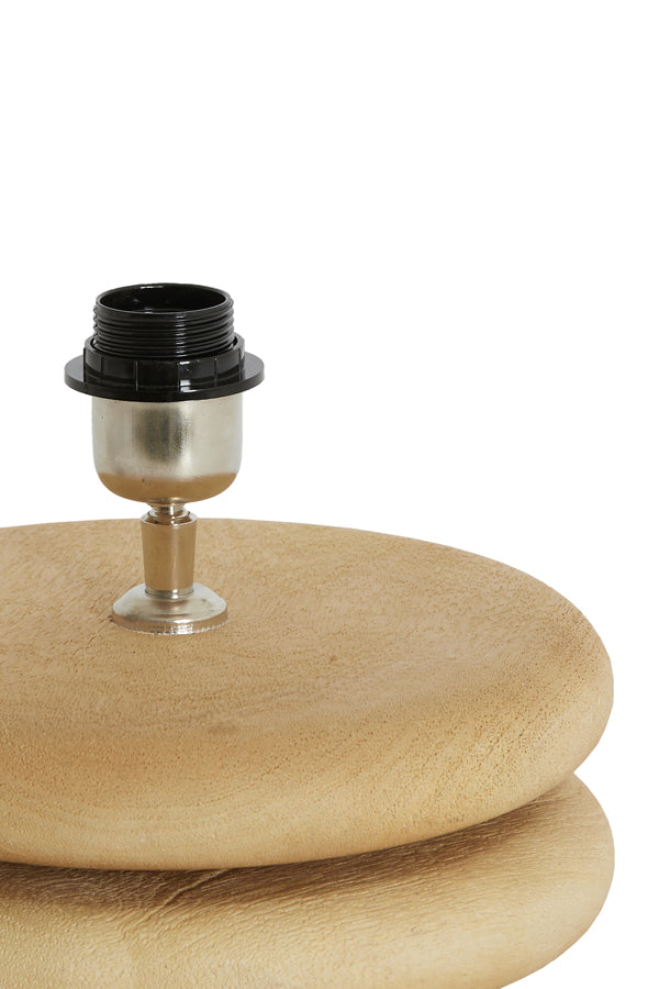 Lamp base 25x9 cm EBOLI wood matt natural