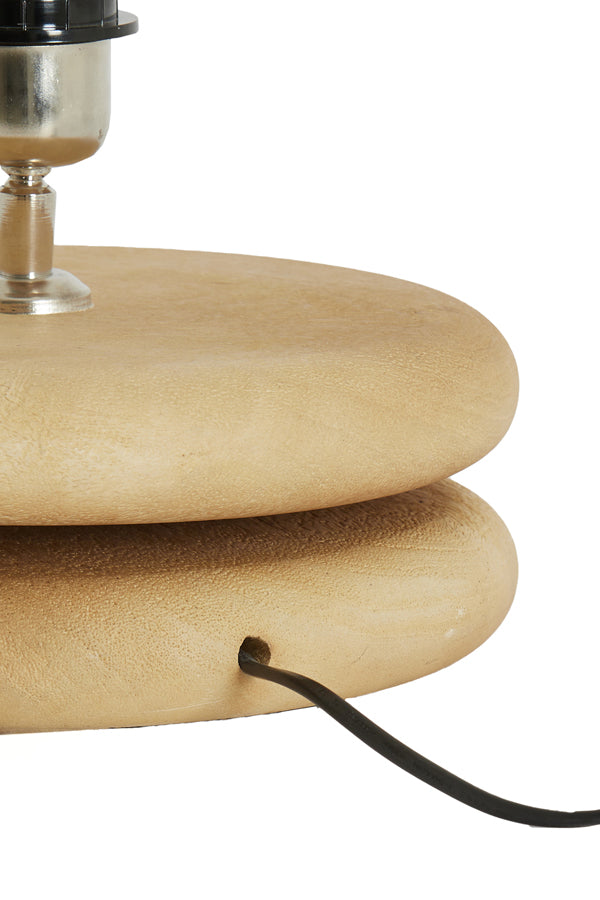 Lamp base 25x9 cm EBOLI wood matt natural